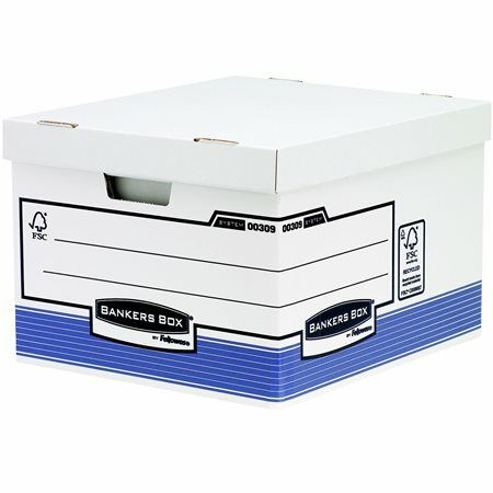 Archiválókonténer, karton, nagy, BANKERS BOX® SYSTEM by FELLOWES®, kék (IFW00309)