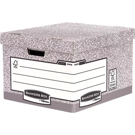Archiválókonténer, karton, nagy, BANKERS BOX&reg; SYSTEM by FELLOWES&reg; (IFW01810BB)