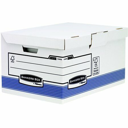 Csapófedeles archiválókonténer, BANKERS BOX®  SYSTEM BY FELLOWES® , kék (IFW11415)