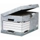 Csapófedeles archiválókonténer, BANKERS BOX® SYSTEM by FELLOWES®, szürke (IFW11815BB)