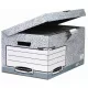 Csapófedeles archiválókonténer, BANKERS BOX&reg; SYSTEM by FELLOWES&reg;, szürke (IFW11815BB)