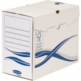   Archiválódoboz, A4, 150 mm, FELLOWES Bankers Box Basic, kék-fehér (IFW4460303)