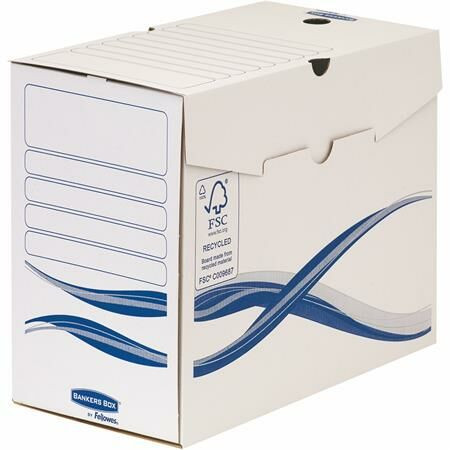 Archiválódoboz, A4, 150 mm, FELLOWES Bankers Box Basic, kék-fehér (IFW4460303)