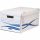 Csapófedeles archiválókonténer, karton, nagy, 6 db Archiválódobozzal, FELLOWES Bankers Box Basic, kék-fehér (IFW44605)