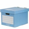 Tároló doboz, karton, 33,3x28,5x39 cm FELLOWES, Style, kék-fehér (IFW44819)