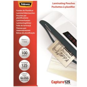   Meleglamináló fólia, 125 mikron, 83x113 mm, fényes, 100 db, FELLOWES (IFW53071)