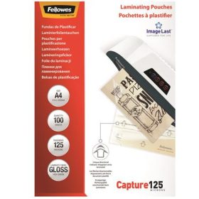   Meleglamináló fólia, 125 mikron, A4, fényes, 100 db, FELLOWES (IFW53074)