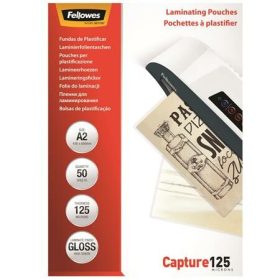   Meleglamináló fólia, 125 mikron, A2, fényes, 50 db, FELLOWES (IFW53093)