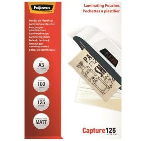   Meleglamináló fólia, 125 mikron, A3, matt, 100 db, FELLOWES (IFW53286)