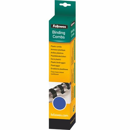 Spirál, műanyag, 8 mm, 21-40 lap, FELLOWES, 25 db, kék (IFW53305)