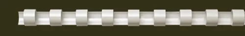 Spirál, műanyag, 6 mm, 10-20 lap, FELLOWES, 100 db, fehér (IFW53450)