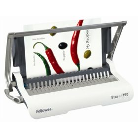   Spirálozógép, műanyag spirálkötéshez, manuális, 150 lap, FELLOWES Star+ (IFW56275)