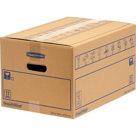 Költöztető doboz, 32x26X47 cm, FELLOWES SmoothMove™ Everyday, kicsi (IFW62036)