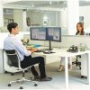 Monitortartó kar, FELLOWES, Seasa™ Dual Horizontal, fekete (IFW80437)