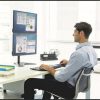 Monitortartó kar, FELLOWES, Seasa™ Dual Stacking, fekete (IFW80440)