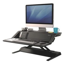   Ülő/álló munkaállomás, FELLOWES, Lotus™ DX, fekete (IFW80810)