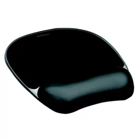   Egéralátét csuklótámasszal, géltöltésű, FELLOWES Crystal™ Gel, fekete (IFW91121)
