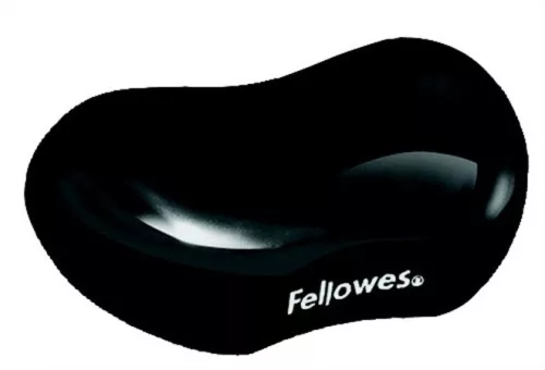 Csuklótámasz, mini, géltöltésű, FELLOWES Crystal™ Gel, fekete (IFW91123)