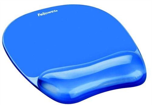 Egéralátét csuklótámasszal, géltöltésű, FELLOWES Crystal™ Gel, kék (IFW91141)