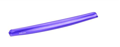 Csuklótámasz billentyűzethez, géltöltésű, FELLOWES Crystal™ Gel, lila (IFW91437)
