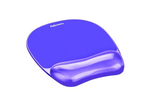 Egéralátét csuklótámasszal, géltöltésű, FELLOWES Crystal™ Gel, lila (IFW91441)
