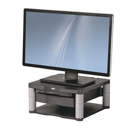 Monitorállvány, FELLOWES, Premium Plus™, grafitszürke (IFW91695)