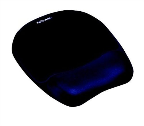 Egéralátét csuklótámasszal, habtöltésű, FELLOWES Memory Foam, zafírkék (IFW91728)