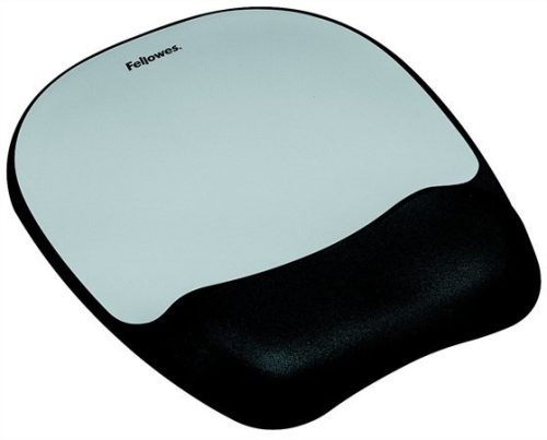 Egéralátét csuklótámasszal, habtöltésű, FELLOWES Memory Foam, szürke (IFW91758)