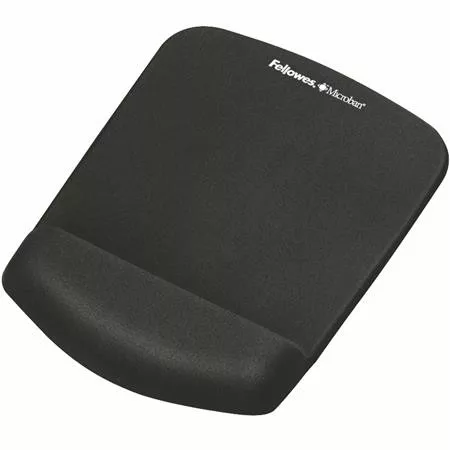 Egéralátét csuklótámasszal, habtöltésű, FELLOWES PlushTouch™, fekete (IFW92520)