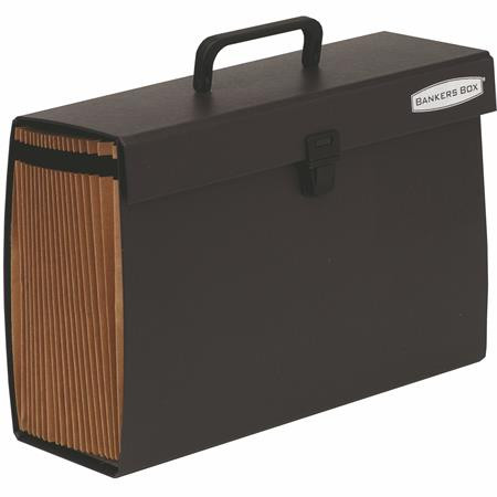 Harmonikatáska, karton, 19 rekeszes, FELLOWES Bankers Box Handifile, fekete (IFW93521)