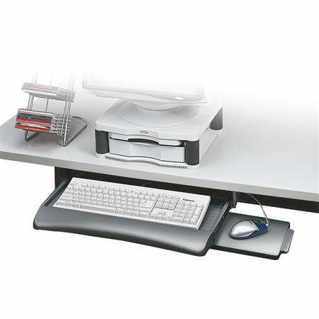 Billentyűzettartó, kihúzható, FELLOWES Underdesk (IFW93804)