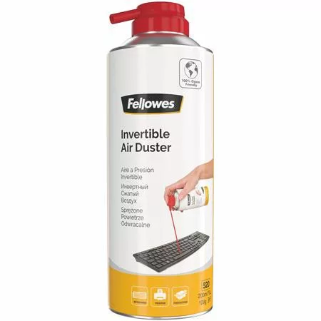 Sűrített levegős porpisztoly, forgatható, HFC mentes, gyúlékony, 520 ml/200 ml, FELLOWES (IFW99748)