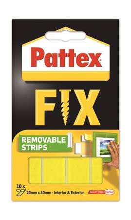 Ragasztócsík, kétoldalas, visszaszedhető, 20 x 40 mm, HENKEL Pattex Fix (IH1486128)