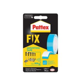   Ragasztószalag, kétoldalas, 19 mm x 1,5 m, HENKEL Pattex Fix 80 kg, kék (IH1684211)