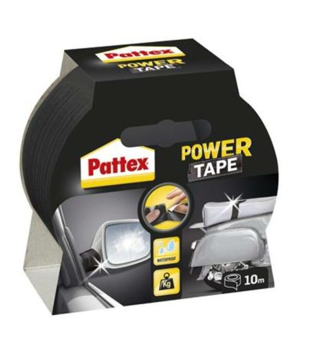 Ragasztószalag, 50 mm x 10 m, HENKEL Pattex Power Tape, fekete (IHPT10SCH)