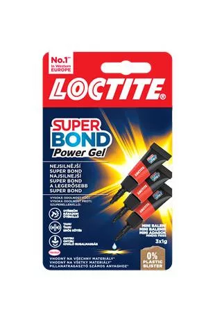 Pillanatragasztó gél, 3 x 1 g, HENKEL Loctite Super Bond POWER Gél Mini Trio (IHSAMT3)