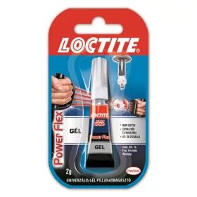   Pillanatragasztó gél, 2 g, HENKEL Loctite Super Bond Power Flex Gél (IHSBHG)