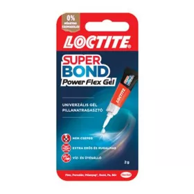   Pillanatragasztó gél, 2 g, HENKEL Loctite Super Bond Power Flex Gél (IHSBHGU)