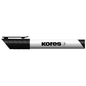   Tábla- és flipchart marker, 3 mm, kúpos, KORES K-Marker XW1, fekete (IK20830)