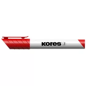   Tábla- és flipchart marker, 3 mm, kúpos, KORES K-Marker XW1, piros (IK20837)