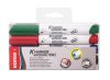 Tábla- és flipchart marker készlet, 1-3 mm, kúpos, KORES K-Marker, 4 különböző szín (IK20843)