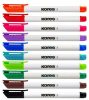 Tábla- és flipchart marker készlet, 1-3 mm kúpos, KORES K-Marker, 10 különböző szín (IK22841)