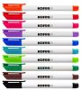 Tábla- és flipchart marker készlet, 1-3 mm kúpos, KORES K-Marker W1, 10 különböző szín (IK22841)