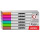 Tábla- és flipchart marker készlet, 1-3 mm kúpos, KORES K-Marker W1, 6 különböző szín (IK22846)