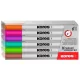 Tábla- és flipchart marker készlet, 1-3 mm kúpos, KORES K-Marker W1, 6 különböző szín (IK22846)