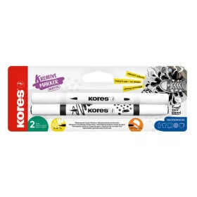   Dekormarker készlet, akril, 1-2 mm, kétvégű, KORES  K-Kreative, 2 különböző szín (IK23021)