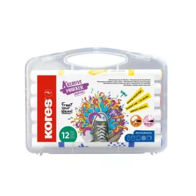   Dekormarker készlet, akril, 1-2 mm, kétvégű, KORES  K-Kreative, 12 különböző szín (IK23121)
