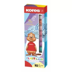 Gyurma, 200 g, 10 pasztell szín, KORES PLASTILINA (IK34016)