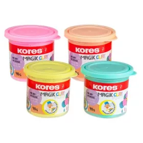   Gyurma,160 g, levegőre száradó, 4 pasztell szín, KORES Magic Clay (IK34242)