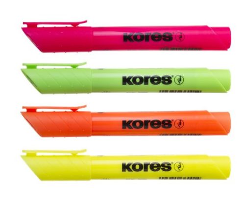 Szövegkiemelő készlet, 0,5-5 mm, KORES High Liner Plus, 4 különböző szín (IK36040)
